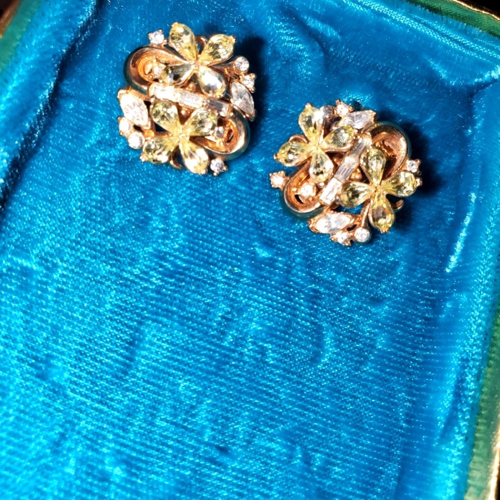 Trifari Clip On Earrings